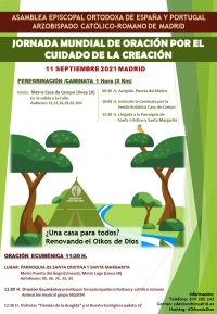 JORNADA MUNDIAL DE ORACIÓN POR EL CUIDADO DE LA CREACIÓN (11 de septiembre de 2021)